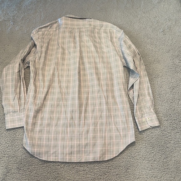 Peter Millar Shirt Mens Large Black/gray/pink Checked Long Sleeve Button Down - Picture 9 of 10
